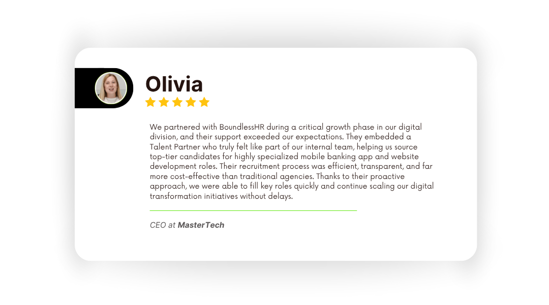 Client Review to BoundLessHR