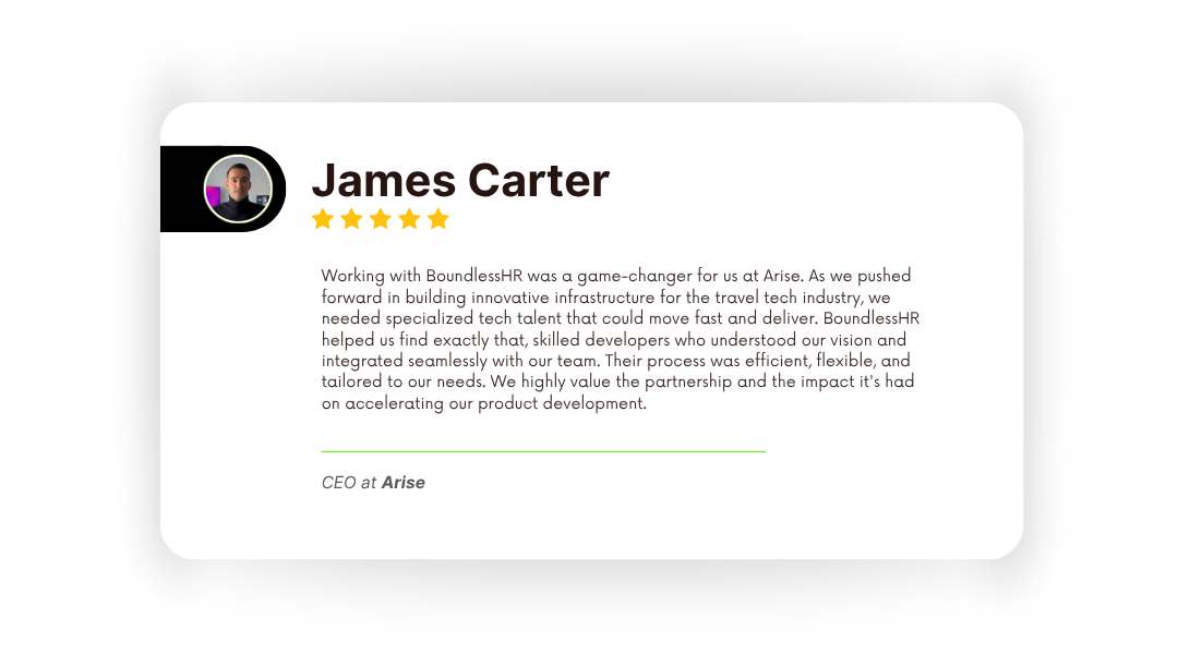 Client Review to BoundLessHR