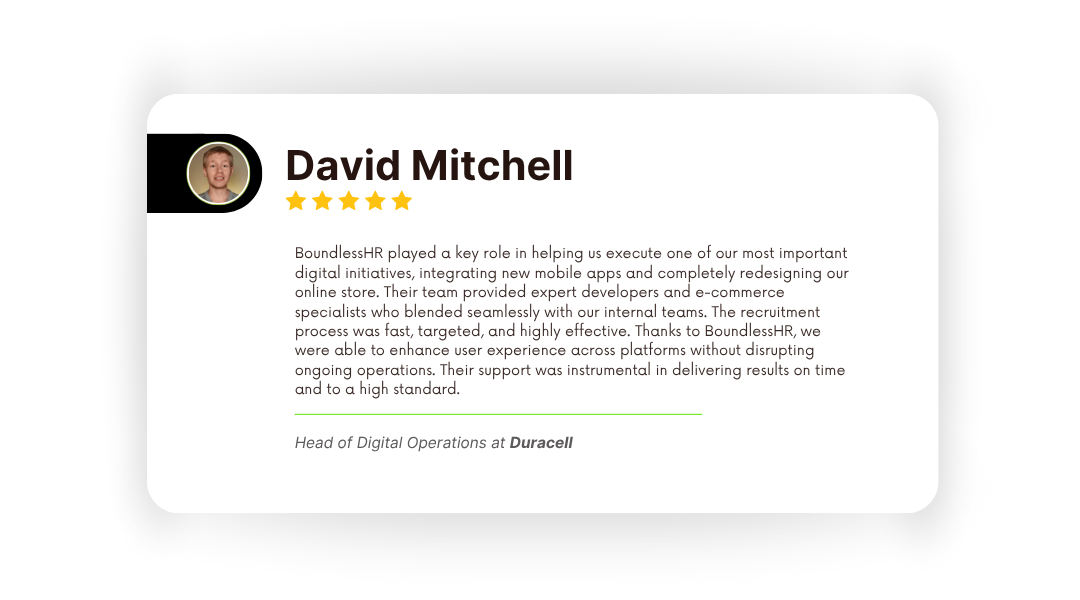 Client Review to BoundLessHR